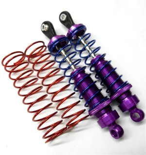 58290P 1/10 Scale RC Alloy Shock Absorbers Damper Set x 2 Purple 90mm Long