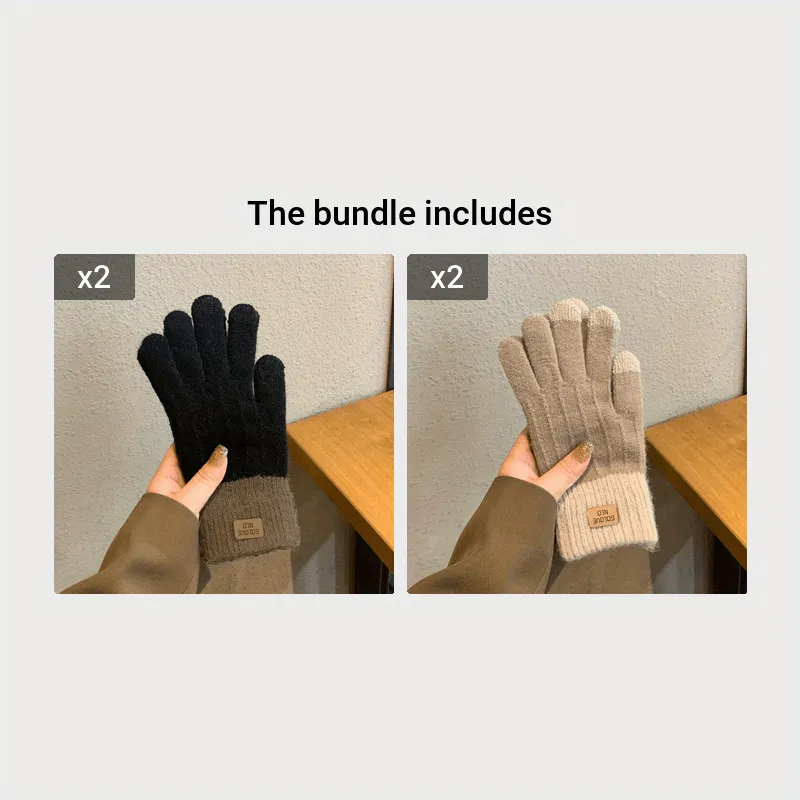 Anouk - Winter Touchscreen Gebreide Handschoenen voor Dames en Heren