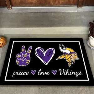Anti Slip Indoor Doormat - Peace Love MNSTVK