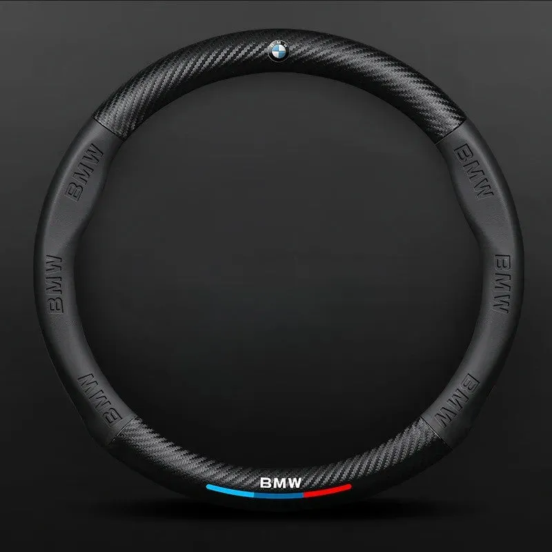 Anti-Slip Leather Steering Wheel Cover for Car - Universal Fit