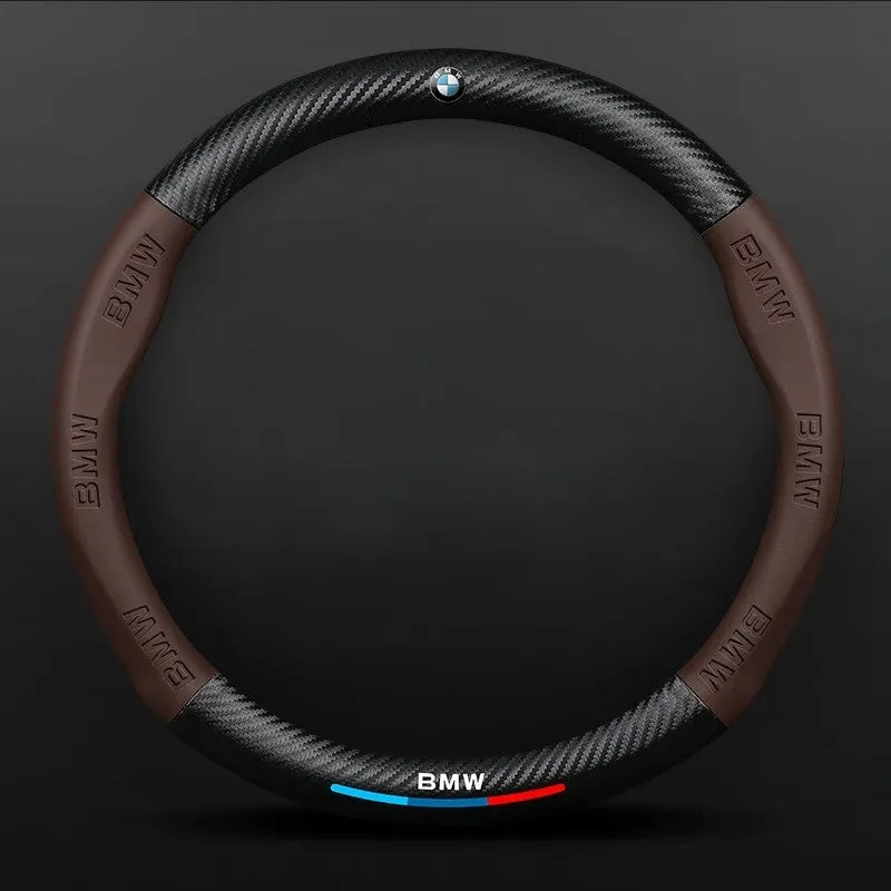 Anti-Slip Leather Steering Wheel Cover for Car - Universal Fit