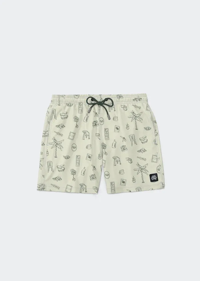 Arrecife Debi Ir Más a la Playa Swim Short - Creamy