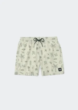 Arrecife Debi Ir Más a la Playa Swim Short - Creamy