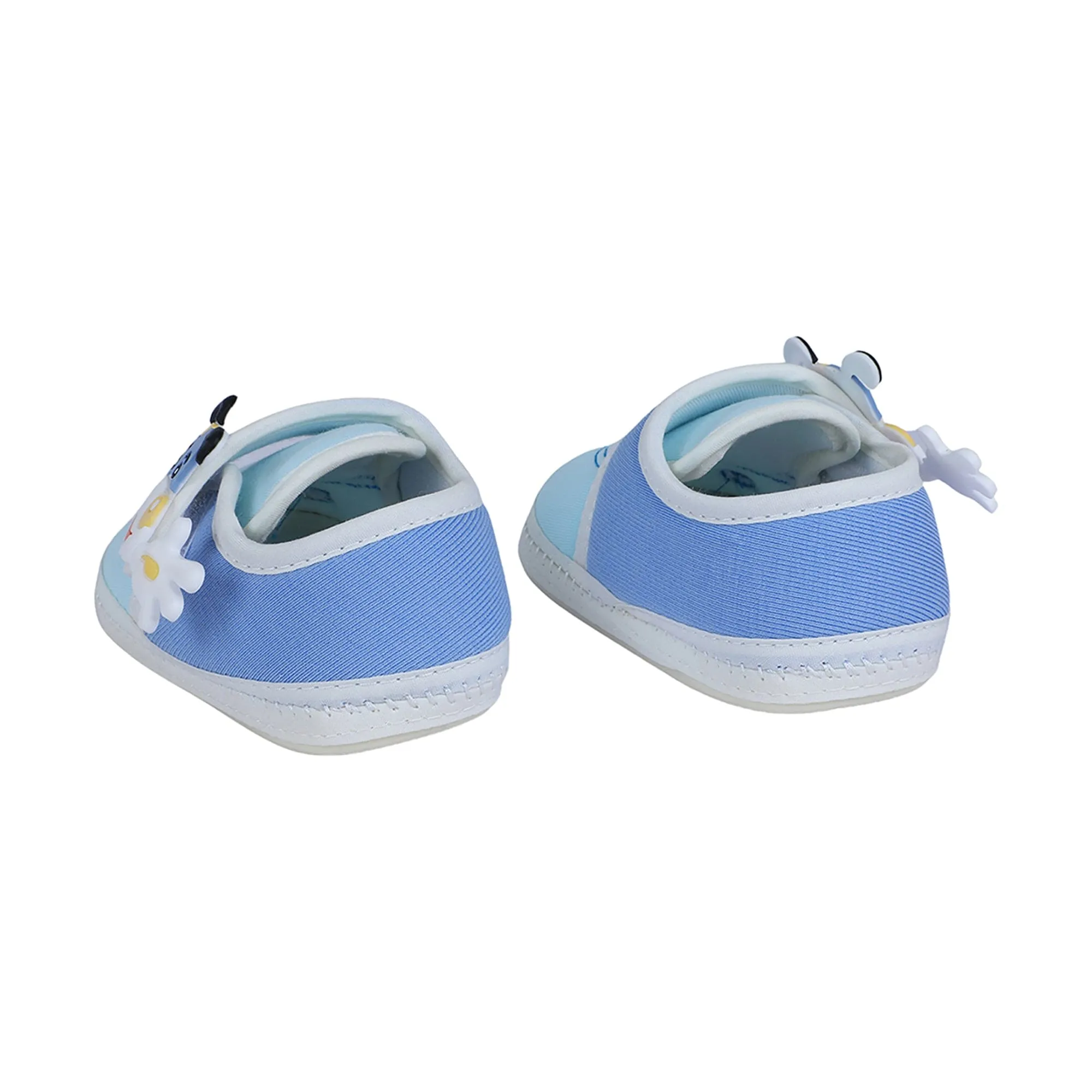 Baby Moo Puppy Face Soft Sole Anti-Slip Booties - Blue