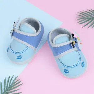 Baby Moo Puppy Face Soft Sole Anti-Slip Booties - Blue