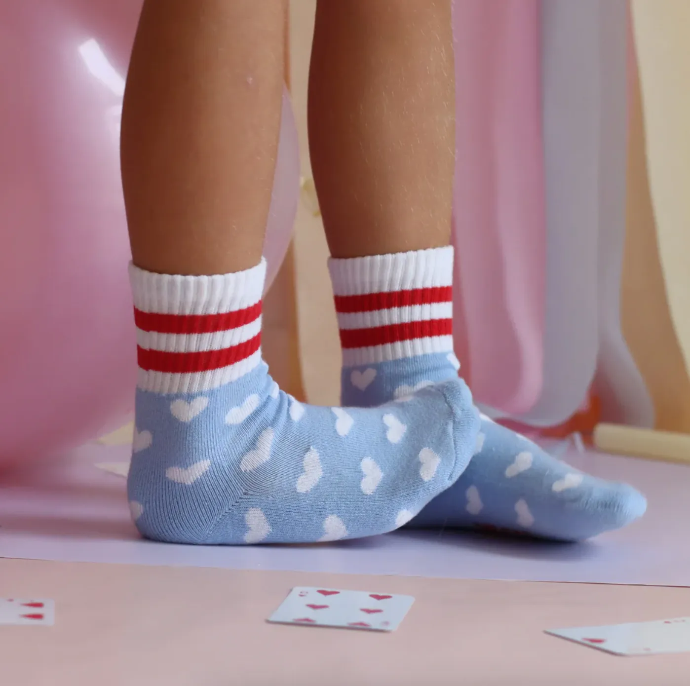 Blue Hearty Socks