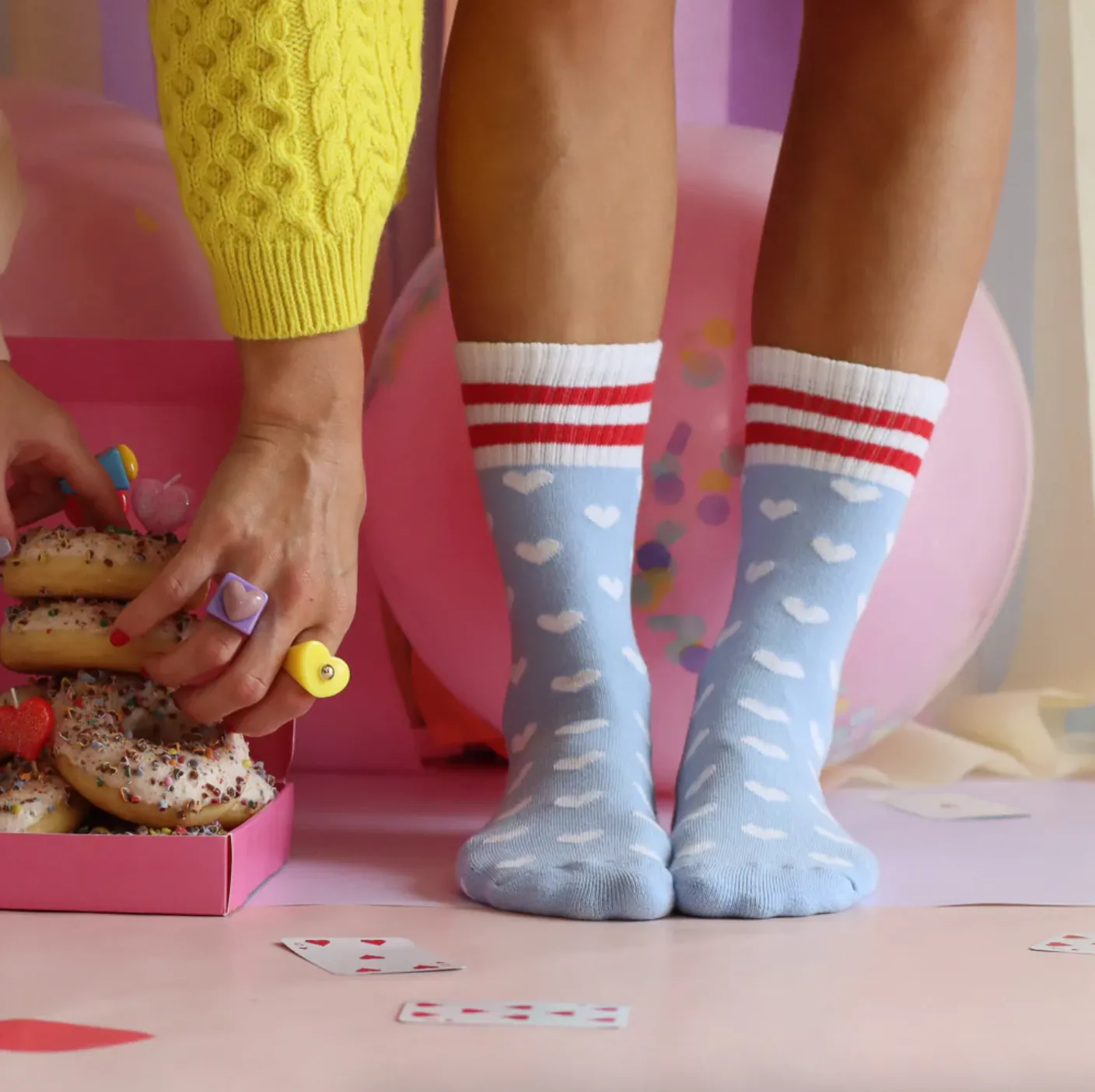 Blue Hearty Socks
