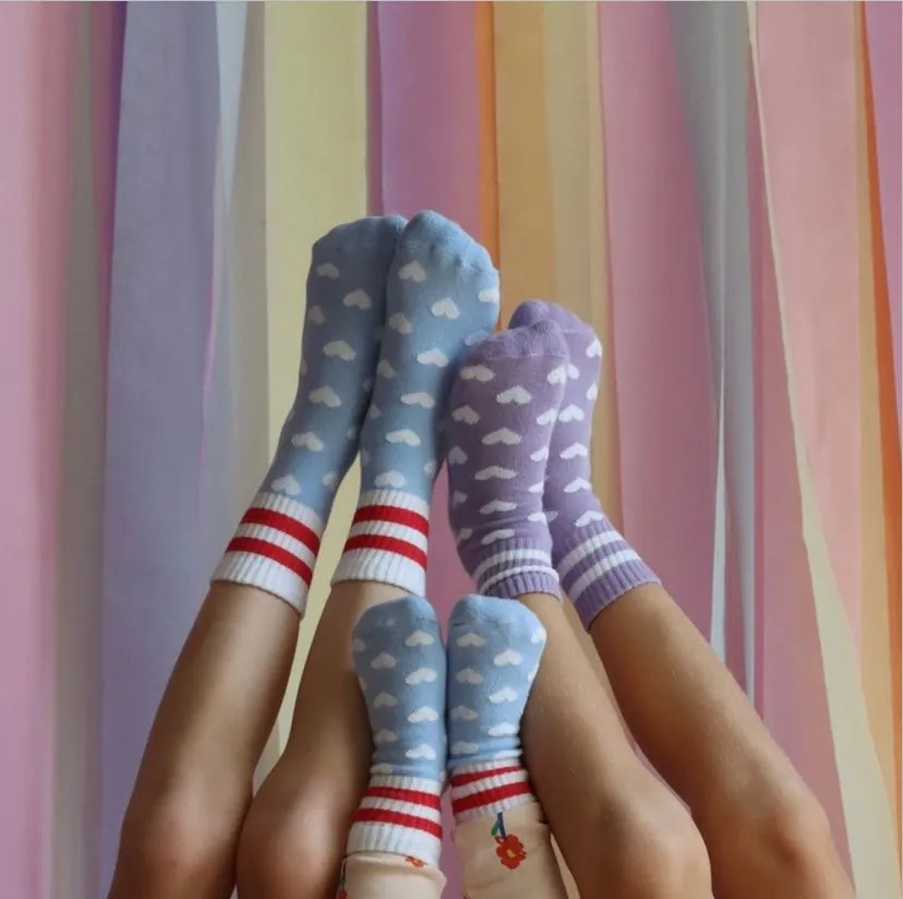 Blue Hearty Socks