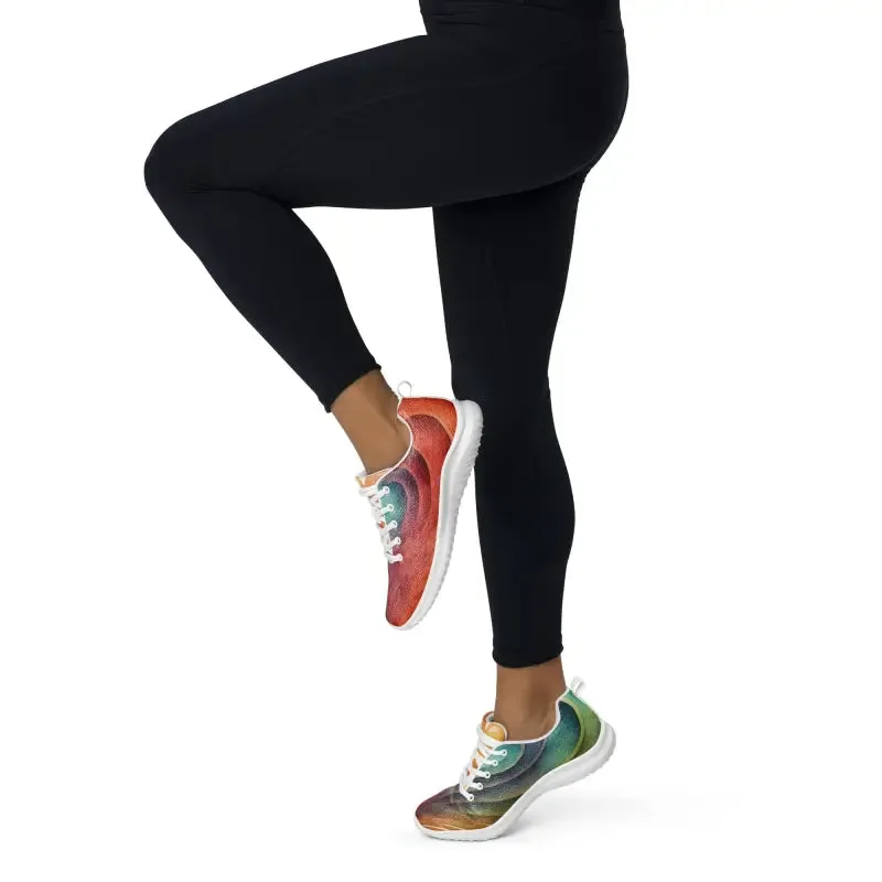 Bright Pattern Womens Athletic Shoes Soar in Style