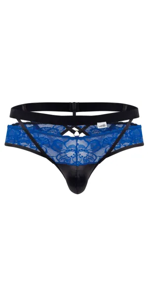Candyman 99627 Lace Jockstrap Blue