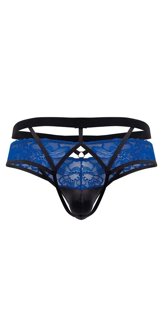 Candyman 99627 Lace Jockstrap Blue