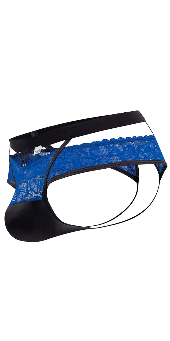 Candyman 99627 Lace Jockstrap Blue