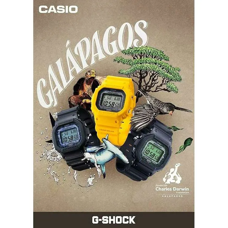 CASIO G-SHOCK CHARLES DARWIN FOUNDATION LIMITED MODEL YELLOW MEN WATCH GW-B5600CD-9JR