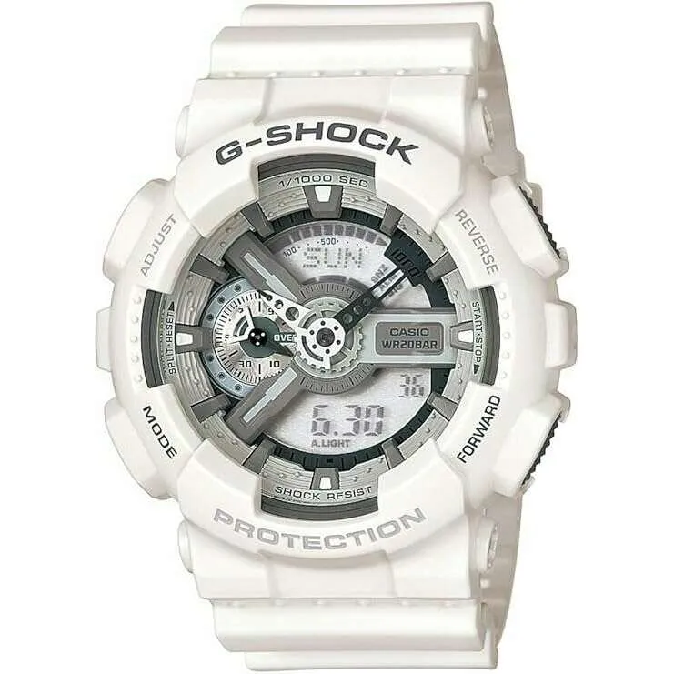 CASIO G-SHOCK DAY-DATE WHITE ANALOG DIGITAL MEN WATCH GA-110C-7AJF