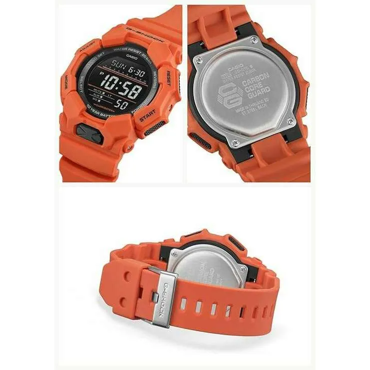 CASIO G-SHOCK LONGLIFE BATTERY ORANGE RESIN STRAP DIGITAL DIAL MEN WATCH GD-010-4JF