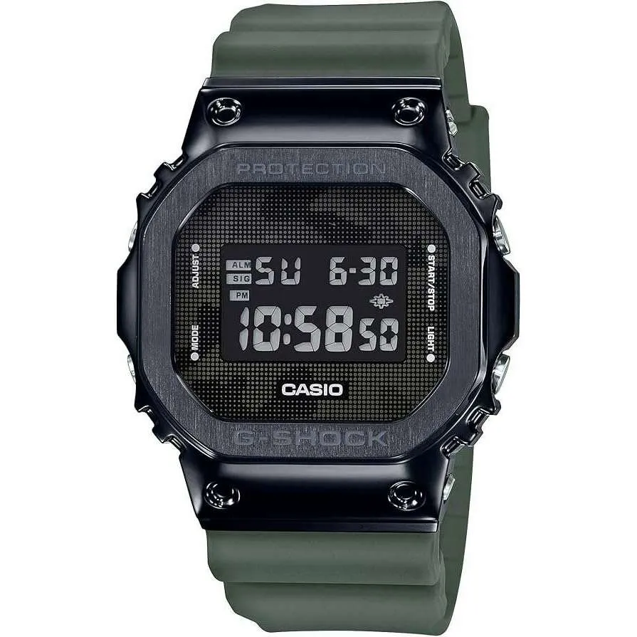 CASIO G-SHOCK METAL COVERED DIGITAL KHAKI & BLACK MEN WATCH GM-5600B-3JF