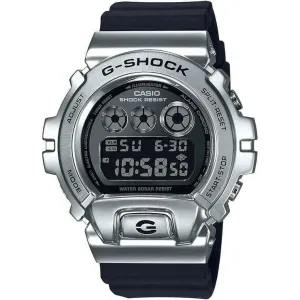 CASIO G-SHOCK METAL COVERED DIGITAL SILVER & BLACK MEN WATCH GM-6900-1JF