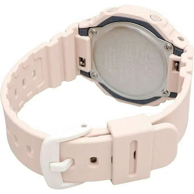CASIO G-SHOCK MID-SIZE MODEL PINK BEIGE ANALOG DIGITAL LADIES WATCH GMA-S2100-4A