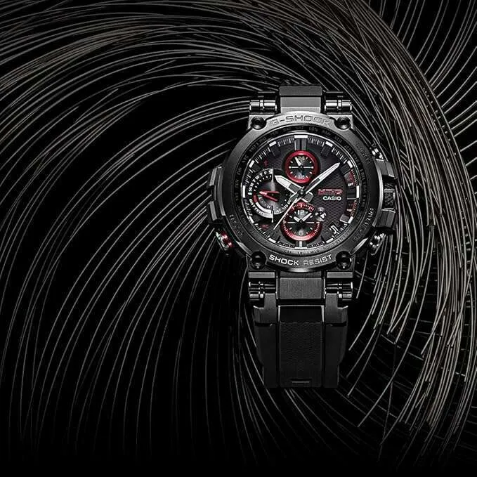 CASIO G-SHOCK MT-G BLUETOOTH RADIO SOLAR BLACK ANALOG MEN WATCH MTG-B1000B-1AJF