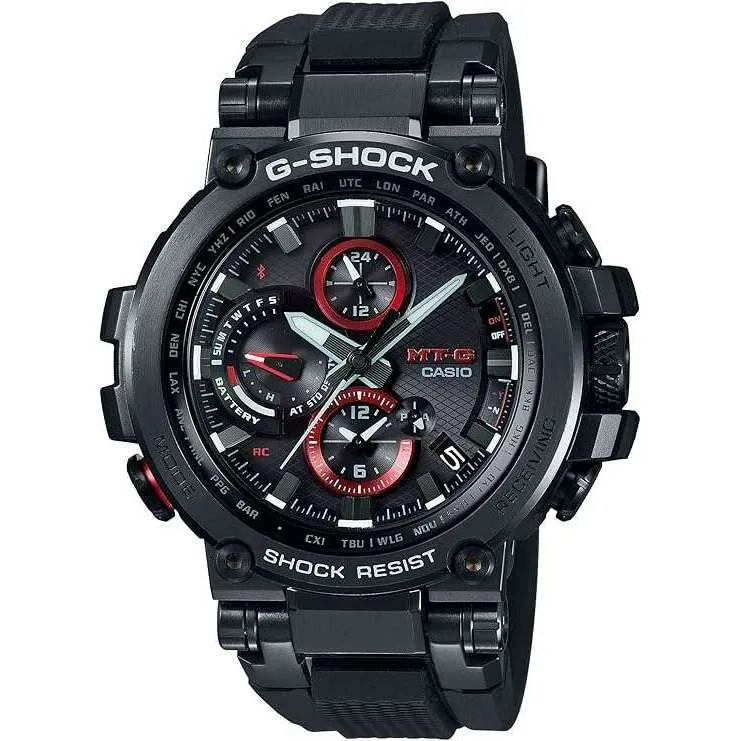 CASIO G-SHOCK MT-G BLUETOOTH RADIO SOLAR BLACK ANALOG MEN WATCH MTG-B1000B-1AJF