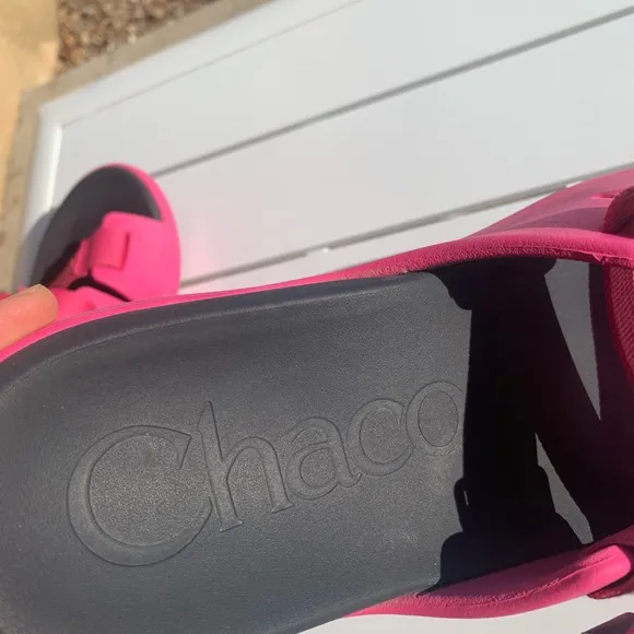 Chaco pink slip on summer shoes size 10