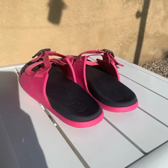 Chaco pink slip on summer shoes size 10