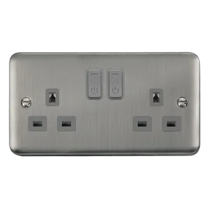 Click Deco Plus DPSS30536GY Ingot 13A 2G RF Smart Socket - Stainless Steel (Grey)