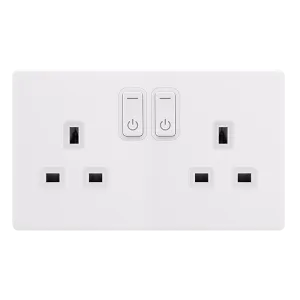 Click Definity Complete SFPW30036PW 13A 2G RF Smart Socket - Polar White - Polar White Insert