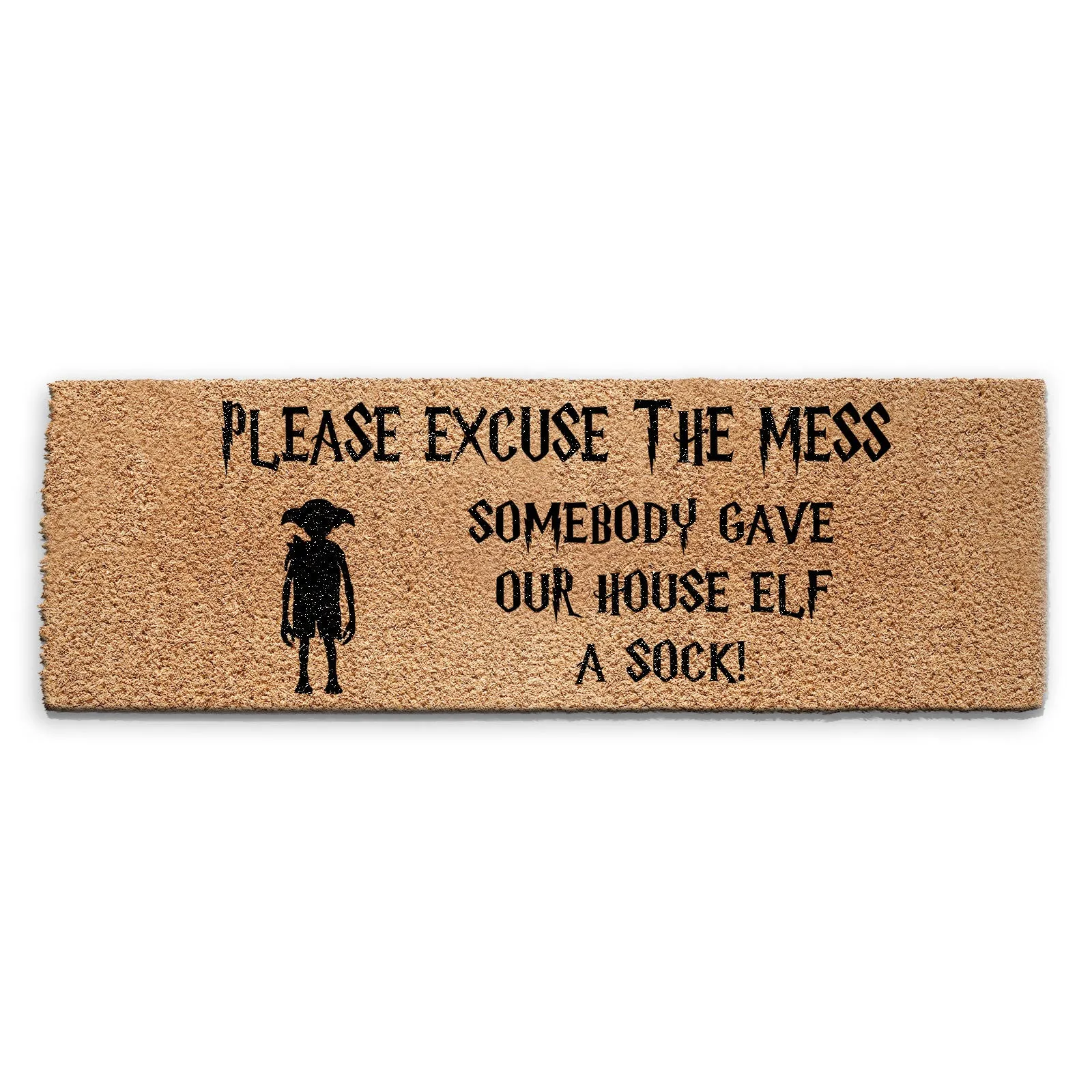 Coir Doormat - Funny Elf Excuse The Mess