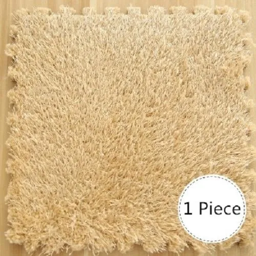 DIY Soft Plush No Slip Interlocking Shag Carpet Square