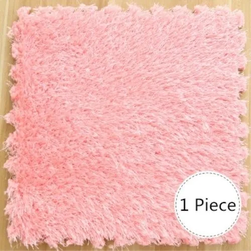 DIY Soft Plush No Slip Interlocking Shag Carpet Square