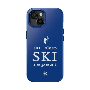Eat Sleep SKI blue - Tough Phone Case, Case-Mate
