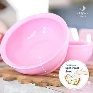 Elipse Kids Spill-Proof Anti-Slip Bowl Stage 1 | Single Pack with Lid Green