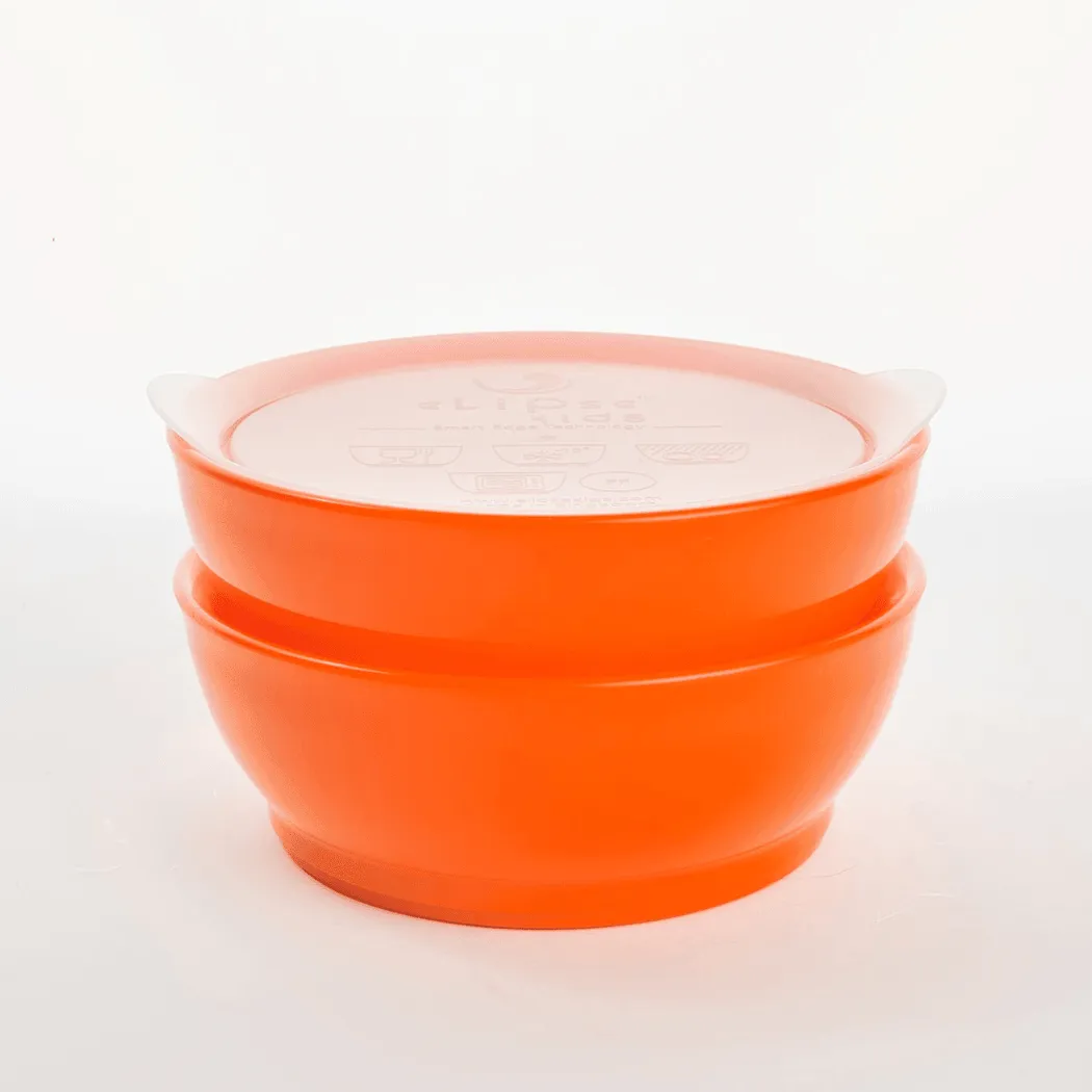 Elipse Kids Spill-Proof Anti-Slip Bowl Stage 3 12oz | Twin Pack with Lid Green