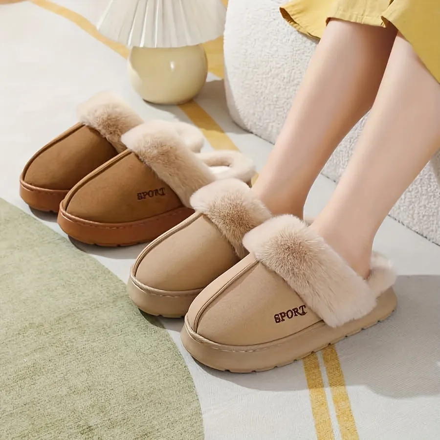 Emma – Gezellige Dames Winterslippers, Met Pluche Voering en Antislip Dikke Zool