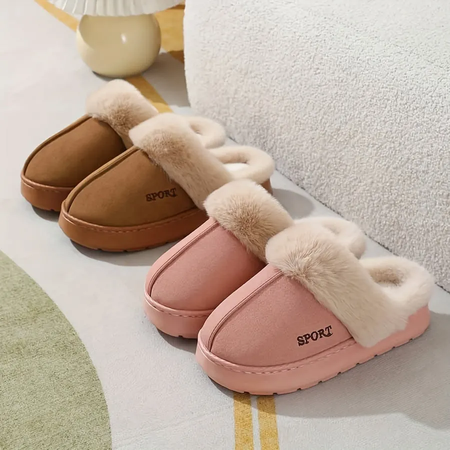 Emma – Gezellige Dames Winterslippers, Met Pluche Voering en Antislip Dikke Zool