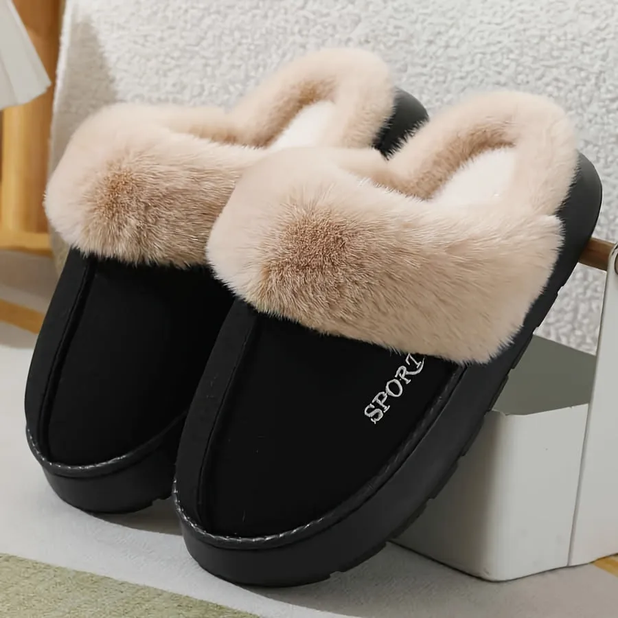 Emma – Gezellige Dames Winterslippers, Met Pluche Voering en Antislip Dikke Zool