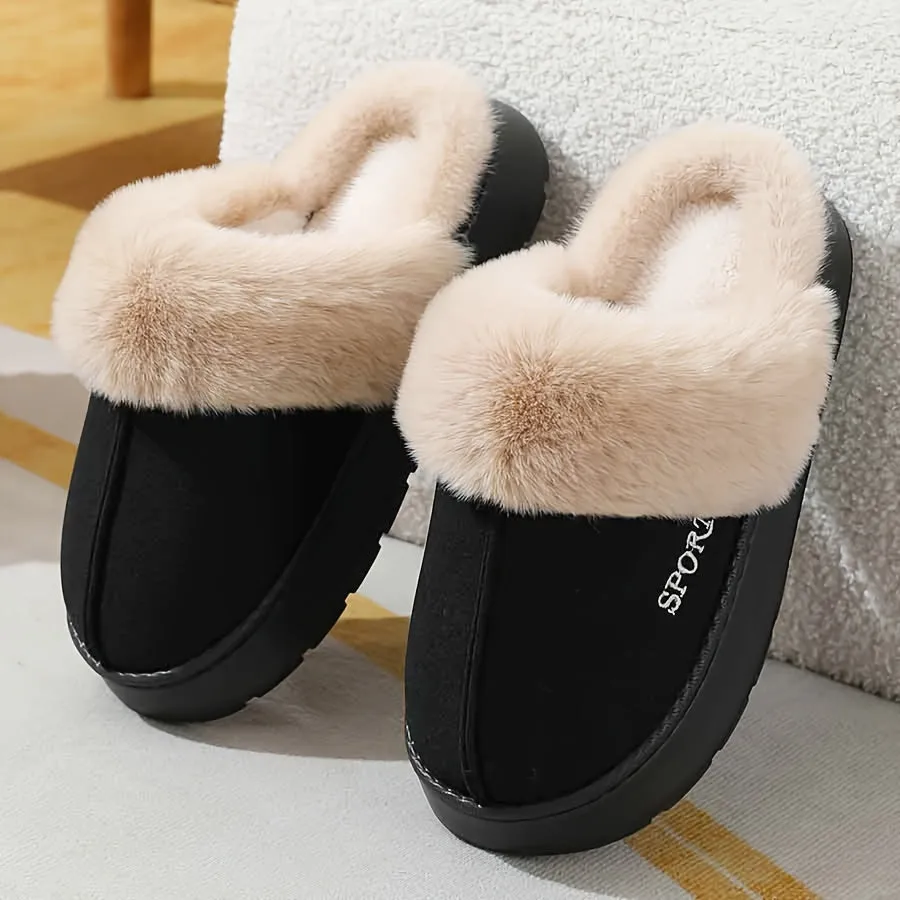 Emma – Gezellige Dames Winterslippers, Met Pluche Voering en Antislip Dikke Zool