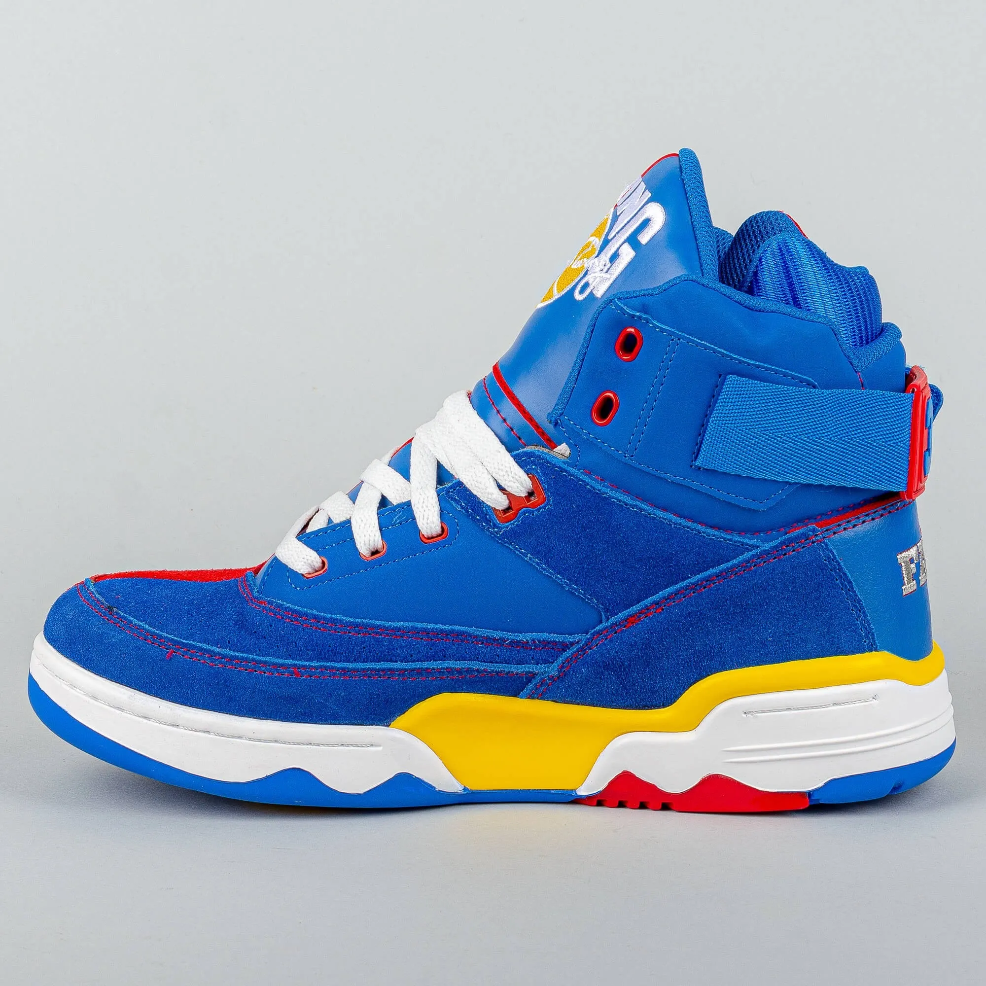 EWING 33 HI x GHOSTFACE KILLAH / IRONMAN 25th ANNIVERSARY - CHINESE RED/DEEP ULTRAMARINE/SAFETY YELLOW