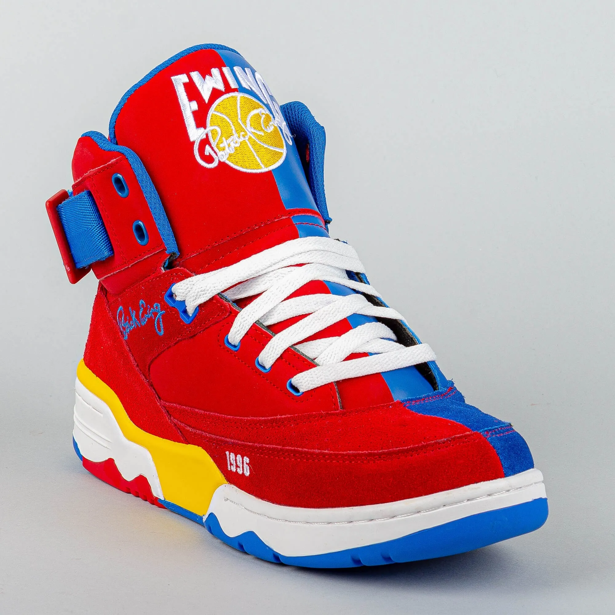 EWING 33 HI x GHOSTFACE KILLAH / IRONMAN 25th ANNIVERSARY - CHINESE RED/DEEP ULTRAMARINE/SAFETY YELLOW