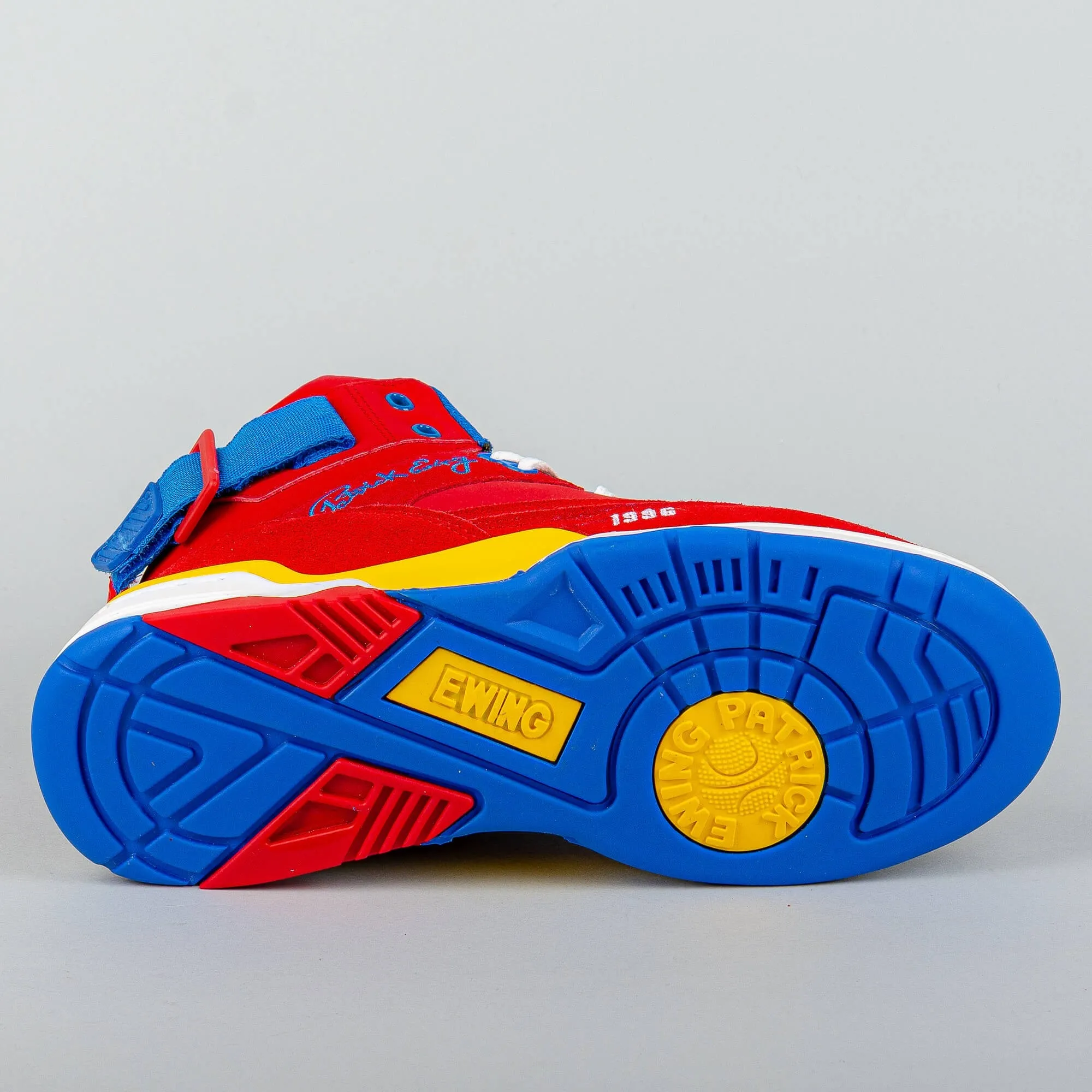 EWING 33 HI x GHOSTFACE KILLAH / IRONMAN 25th ANNIVERSARY - CHINESE RED/DEEP ULTRAMARINE/SAFETY YELLOW