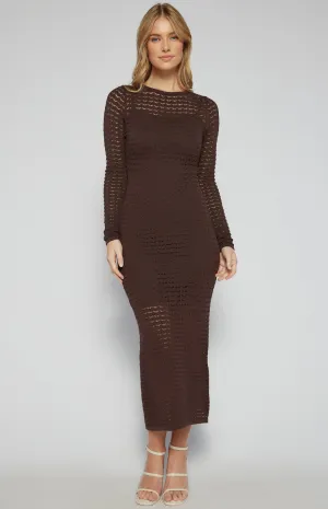 Expresso Crochet Knit Maxi Knit Dress