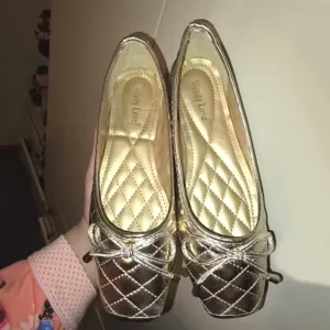Fashion Ballet Flats Gold Soft Ladies Shoes