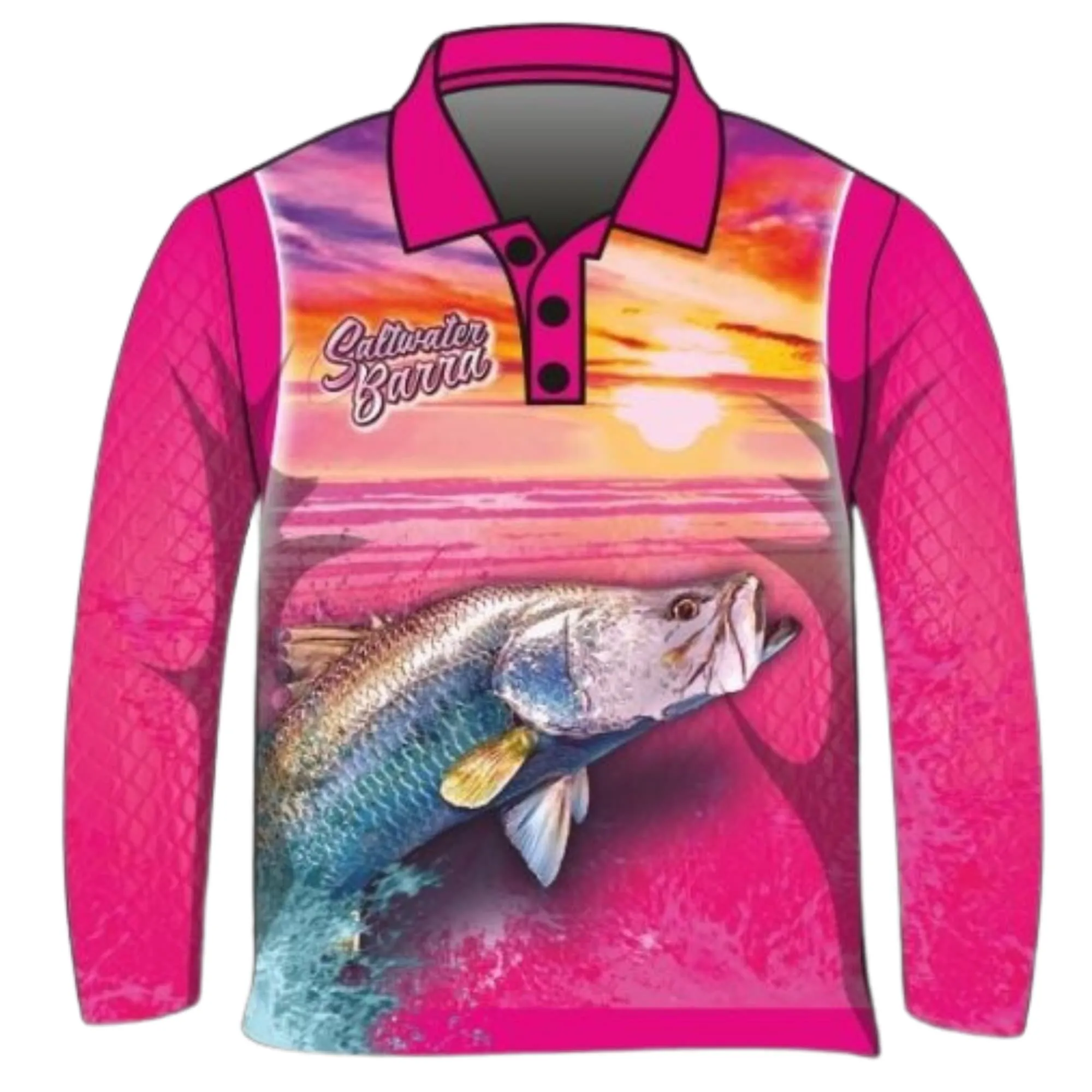Fishing | Barramundi Saltwater Pink Fishing Shirt ★Pre-Order★
