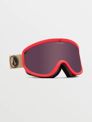 Footprints Orange Shock/Sand Goggle (  Bonus Lens - Yellow) - LIGHT BRONZE
