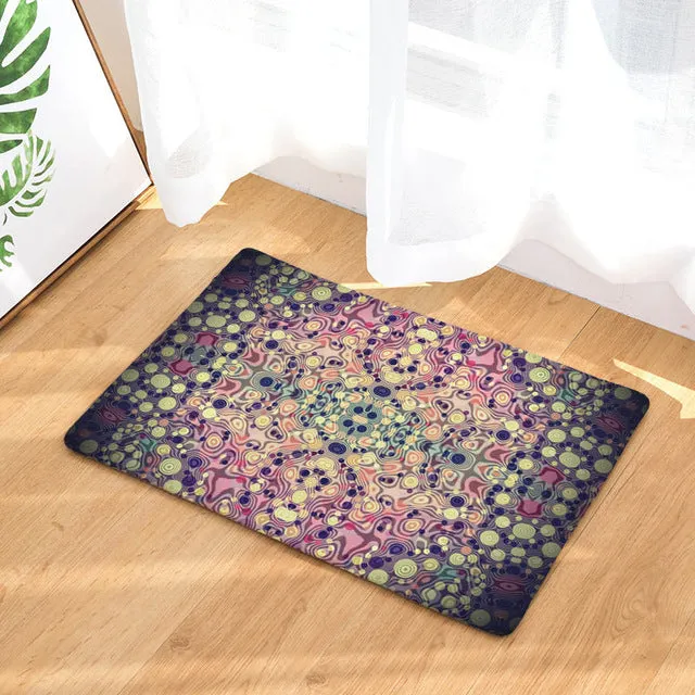 Geometric Print Anti-slip Door Mat - 28 Designs