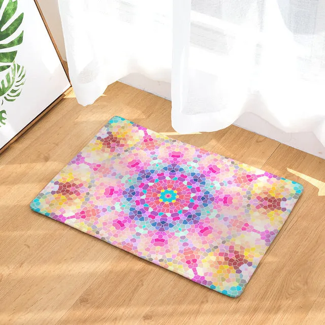 Geometric Print Anti-slip Door Mat - 28 Designs