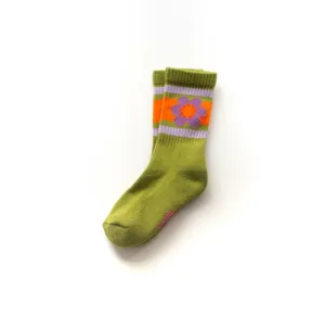 Green Flower Power Socks