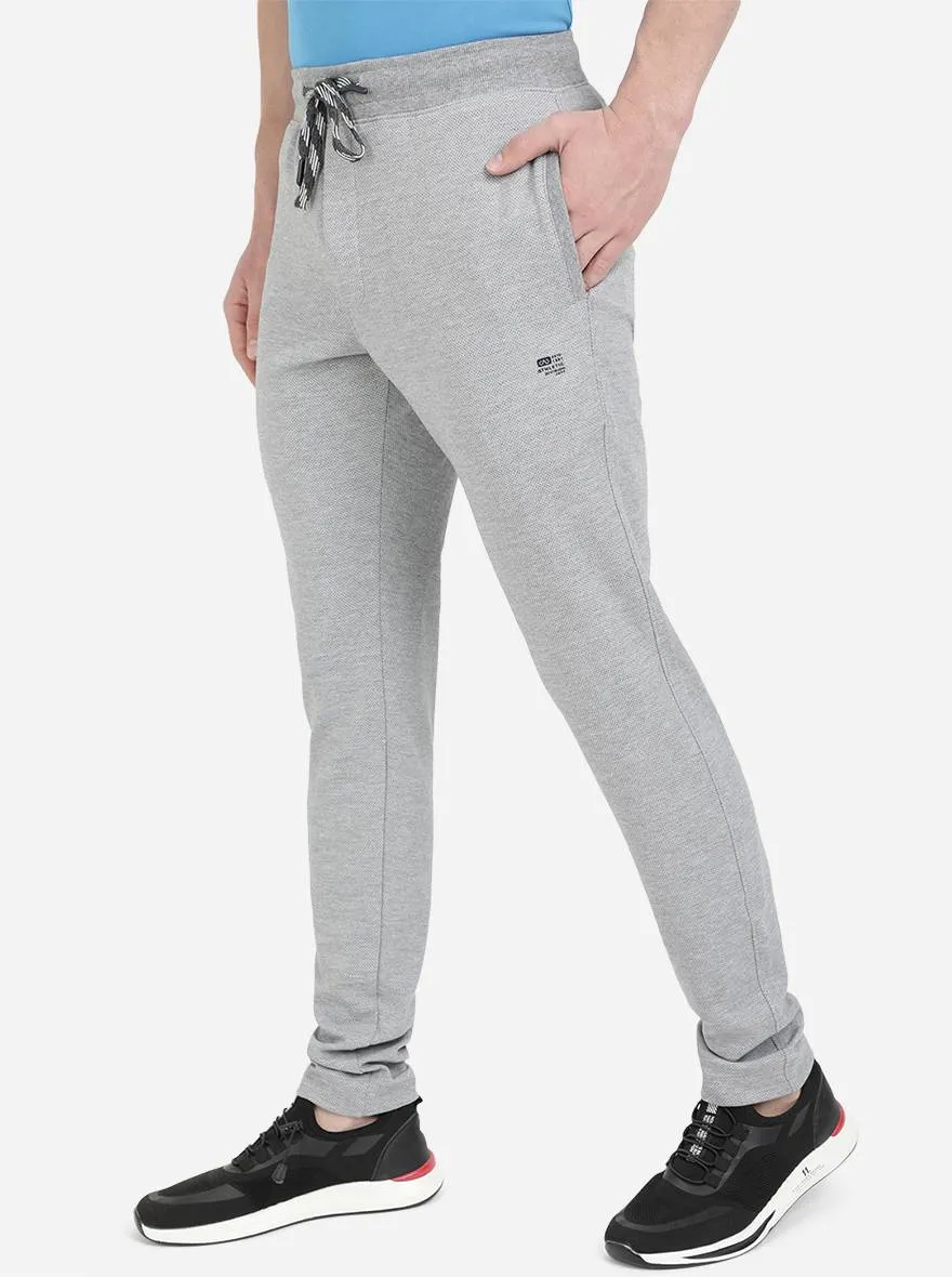 Grey Melange Solid Regular Fit Track Pant | JadeBlue