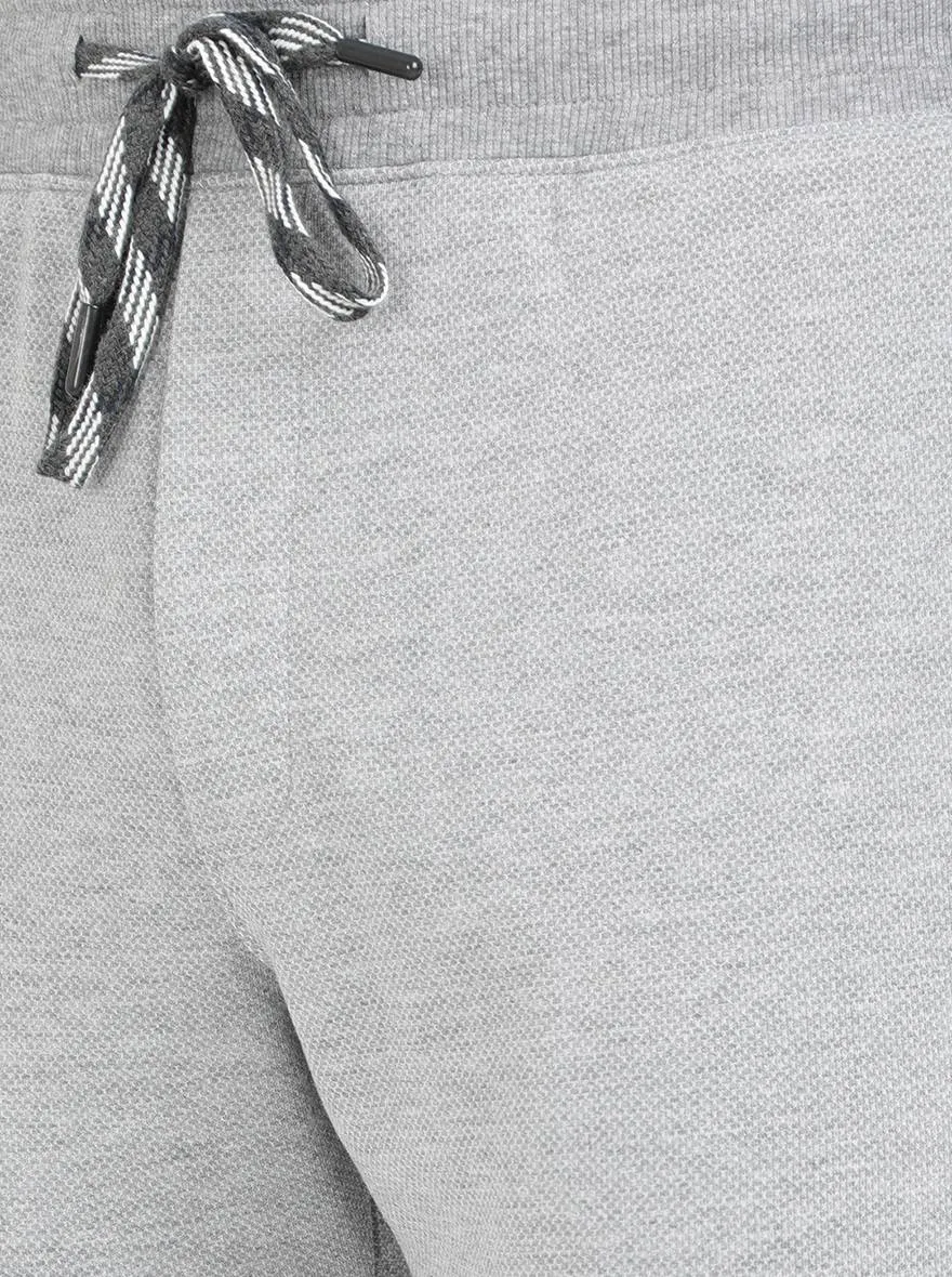 Grey Melange Solid Regular Fit Track Pant | JadeBlue